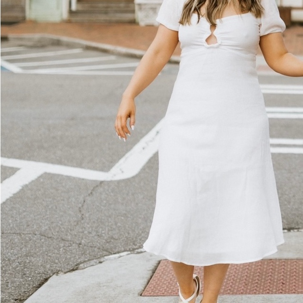 Altar’d State White Midi Dress